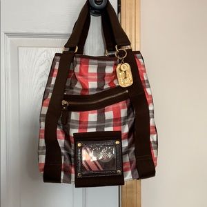 Never used pink plaid juicy couture bag